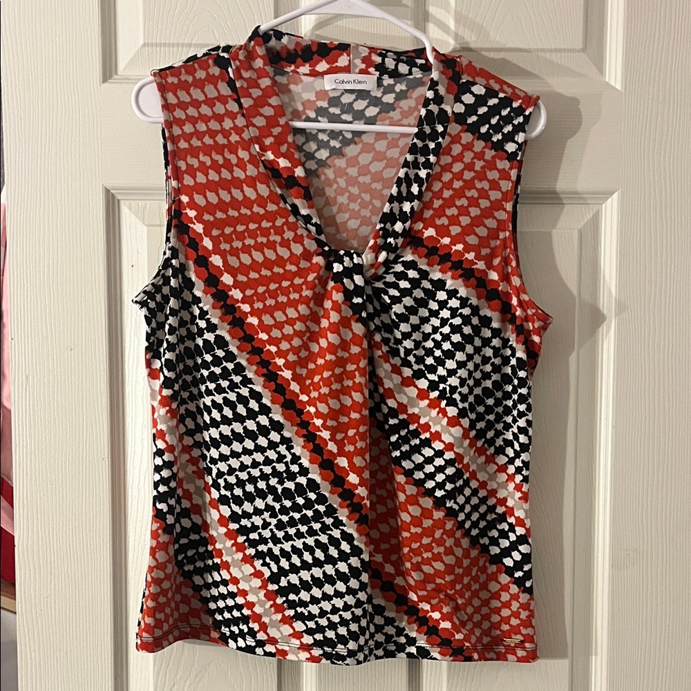 Calvin Klein Multicolor Sleeveless Blouse